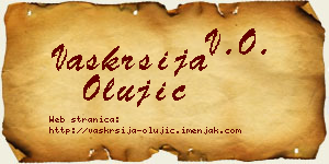 Vaskrsija Olujić vizit kartica